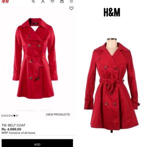 H&M red trenchcoat