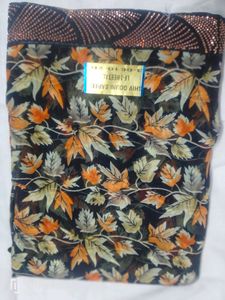 Sworaski Less Border Printed Sarees