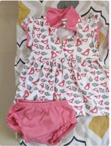 floral pink frock for kids