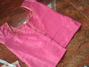 Pink  skirt with Blouse and dupatta