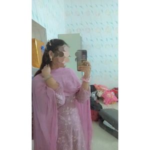 Lilac Full Embroidery Dress