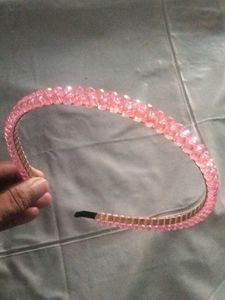 Sparkling Pink Beaded Headband