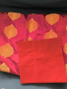 Saree With Unstitched Blouse Pcs
