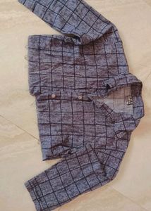 Checked Crop Shirt