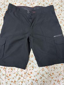 Black Six Pocket Cargo Shorts