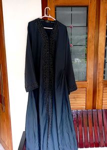Elegant Black Abaya with Bead Detailing