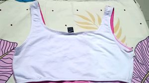 Pink & White Bra
