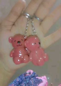 Cute Bear Lip Gloss Keychain