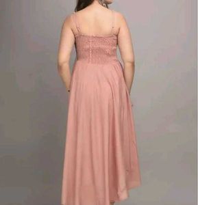 Peach midi dress
