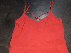 Red Spaghetti Strap Romper