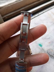 Titan Quartz Analog White Dial Metal Strap Watch