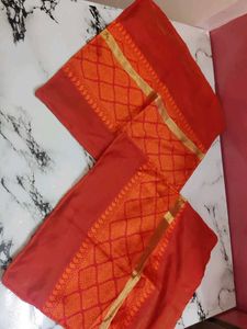 Elegant Red &amp; Gold Saree