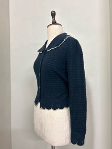 Vintage Black Knit Cardigan