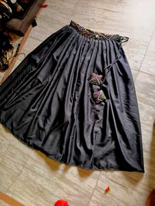 Elegant Black Ethnic Skirt