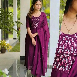 Elegant Purple Kurta Set