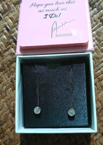 GIVA Silver Drop Earrings