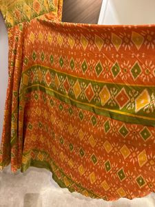 Elegant Ethnic Gown - Patola print.