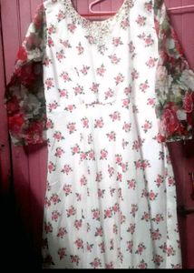 Flower Print Ethinic Gown