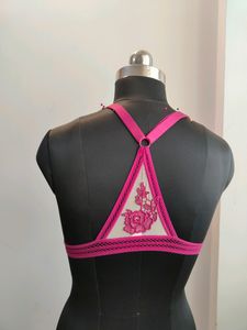 Pink Halter Neck Bralette