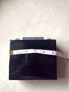 Vintage Black Box Clutch