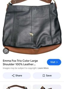 Emma Fox Leather Shoulder Bag