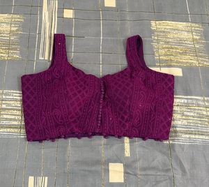 Purple Embroidered Blouse