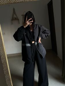 CHAMPION BLACK HOODED WINDBREAKER ZIPPER JACKET