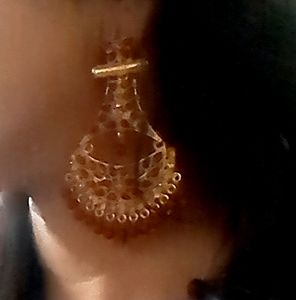 Big Golden Jhumkas Or Dangler