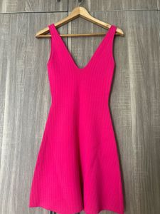 Hot Pink Zara Midi Dress