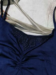 Set Of 2 Women Blue &amp; Black Camisole
