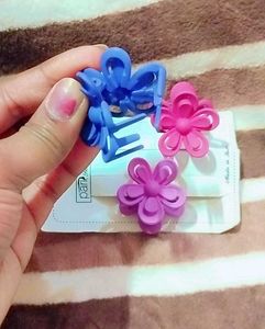 Cute Flower Hair Clips - Set of 3