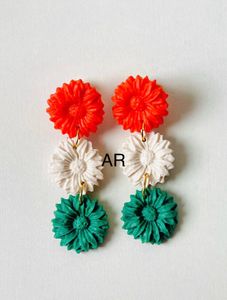 Tricolour Floral Dangle