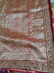 Elegant Red Banarasi Saree
