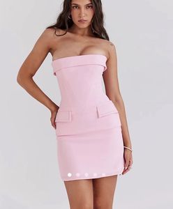 Pink Pocket Tube dress