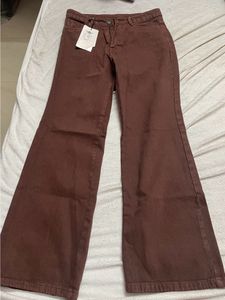 Brown Straight Fit Jeans