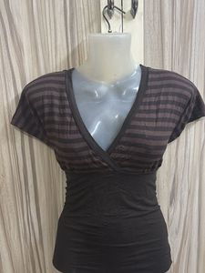 Striped V-Neck Top - Casual & Stylish