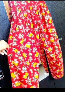 SALE ONLY FOR TODAY/ Floral Kurta Set Red♥️