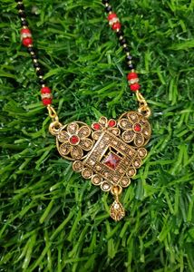 Golden Mangalsutra Work With ♥️ Stone