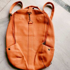 🆕 Orange Textured Backpack 🎒