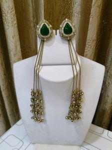 Kashmiri Green Earrings