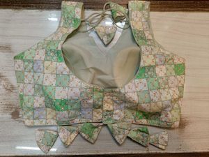 Light Green &amp; white Blouse