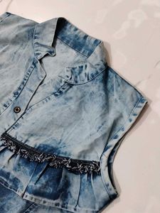 Vintage Denim Sleeveless Top