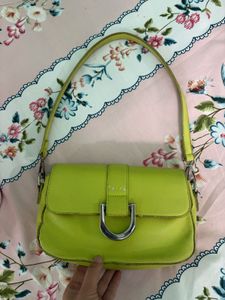 Lime Green shoulde bag ( comes with sling)