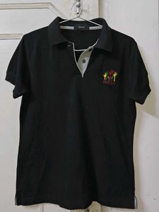 Black Polo Neck Tshirt