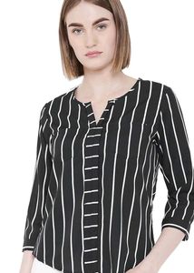 Striped 3/4 Sleeve Top