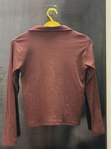 Brown Long Sleeve Top