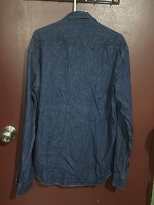 Denim Long Sleeve Shirt For Sale