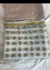 Cream Banarasi Suit Set