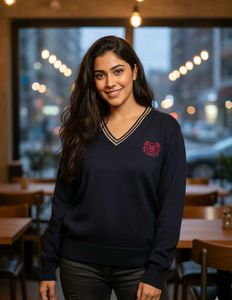 Stylish Black V-Neck Sweater