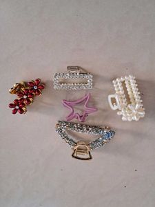 Set Of 5 Assorted Hair Claws